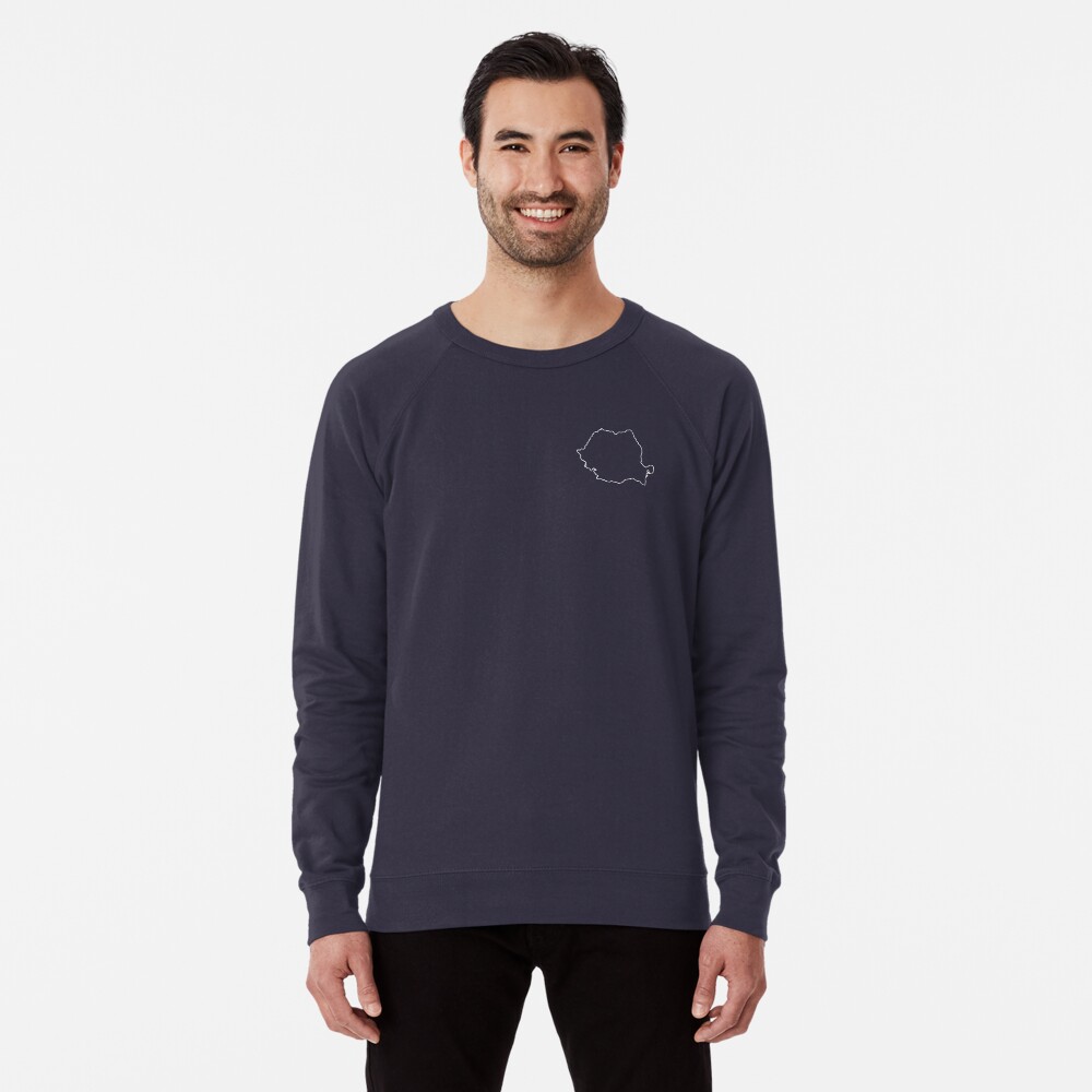 Romania map contour Lightweight Sweatshirt