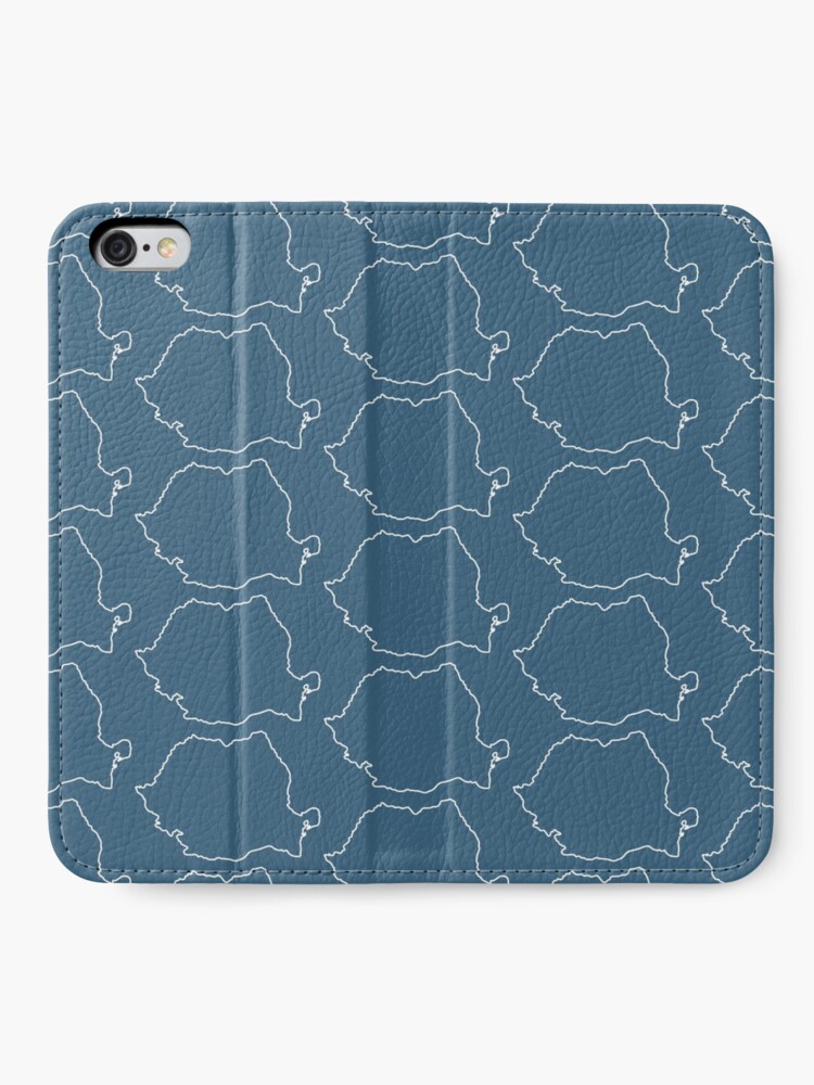 Alternate view of Romania map contour iPhone Wallet