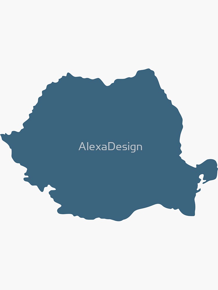 Romania map contour by AlexaDesign