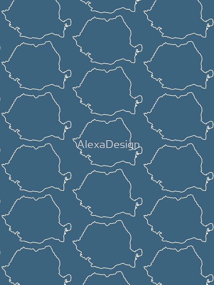 Romania map contour by AlexaDesign