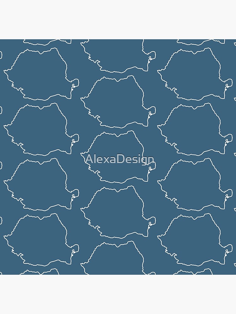 Romania map contour by AlexaDesign