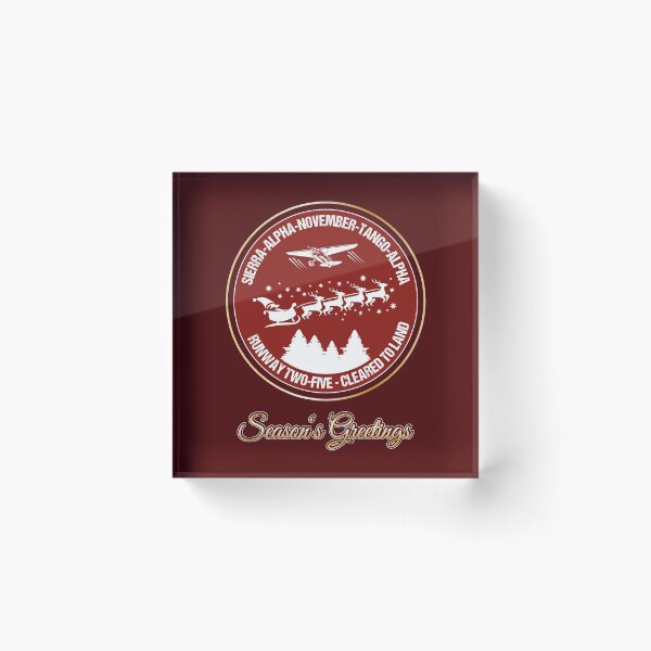 Item preview, Christmas design for pilots, air traffic controllers, flight schools Santa Airlines retro card designed and sold by stearman.