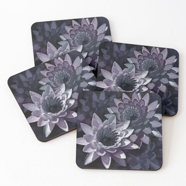 Item preview, Blue and Purple Watercolor Lotus  flowers designed and sold by Nartissima.