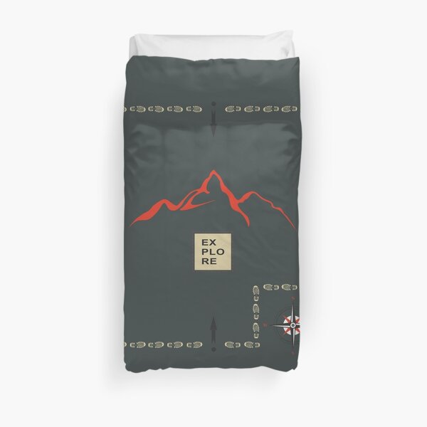 Explore Mountain Duvet Cover