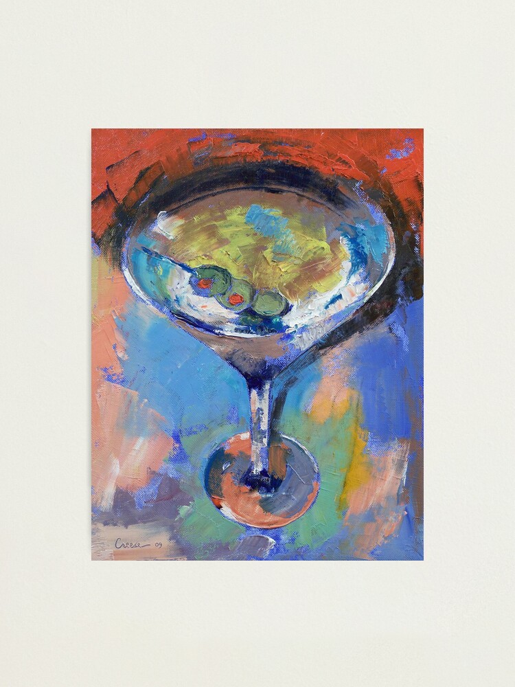 Alternate view of Martini Oil Painting Photographic Print