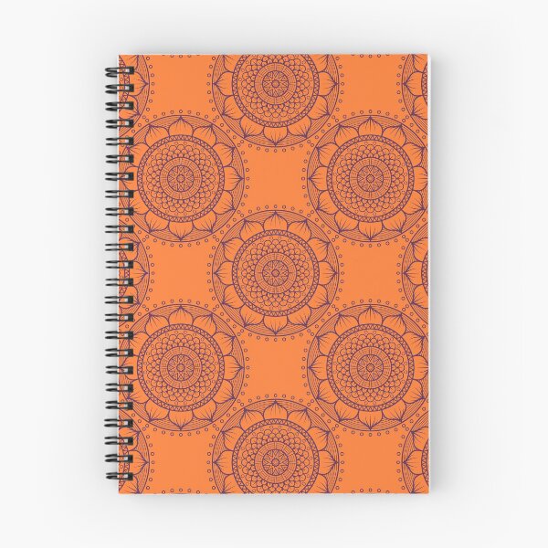 Item preview, mandala pattern bright orange and blue summer vibe designed and sold by studioMoSa.