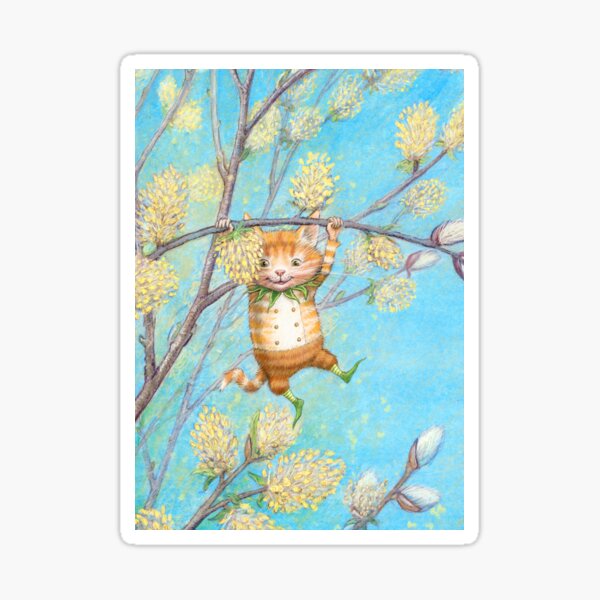 Catkin - cute pussy-willow-pixie Sticker