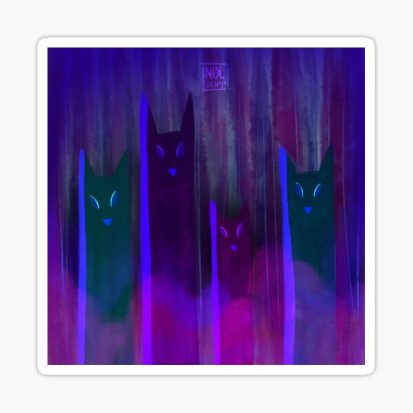 Night Foxes Sticker