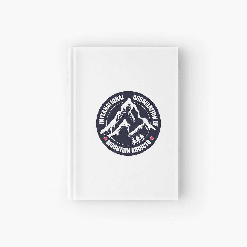 International Association of Mountain addicts badge Hardcover Journal