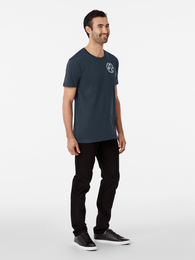 Alternate view of International Association of Mountain addicts badge Premium T-Shirt
