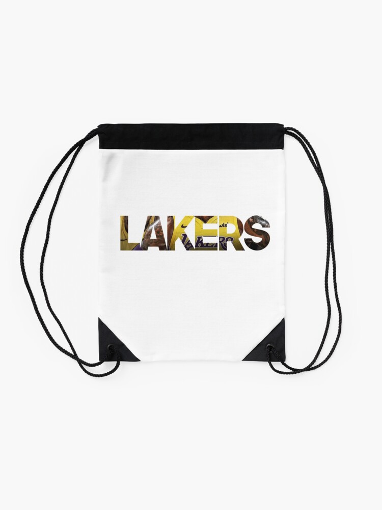 lakers drawstring bag