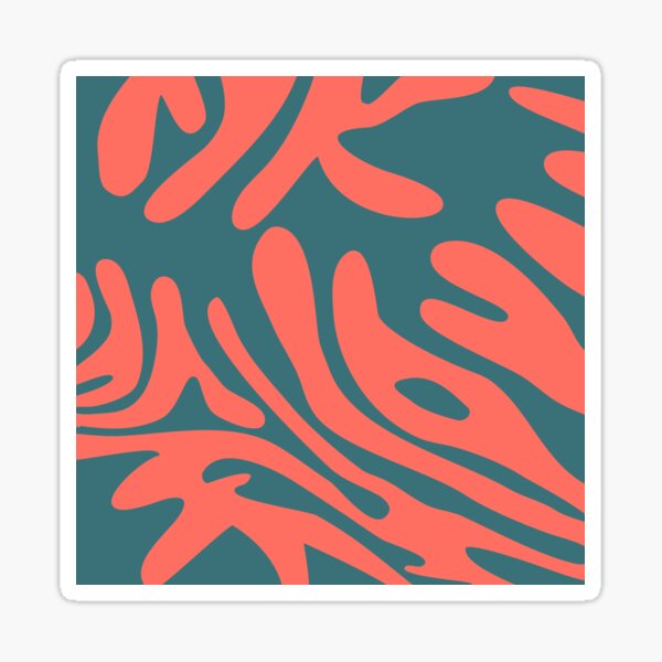 Living Coral in the Deep Sea - Pantone Color Trend 2019 Sticker