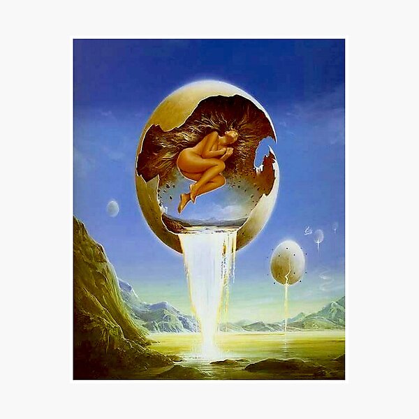 Item preview, BIRTH : Vintage Surreal Egg Print designed and sold by posterbobs.