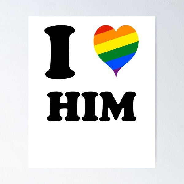 Item preview, I Love Him Rainbow Heart designed and sold by zejose.