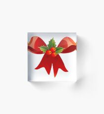 Christmas ribbon Acrylic Block