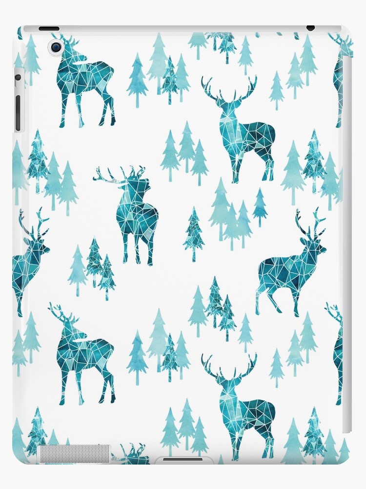 Thumbnail 1 of 2, iPad Case & Skin, Ice Forest Deer designed and sold by adenaJ.