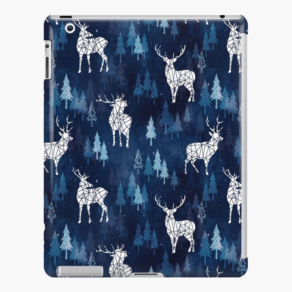 Snow Deer Blue iPad Case & Skin