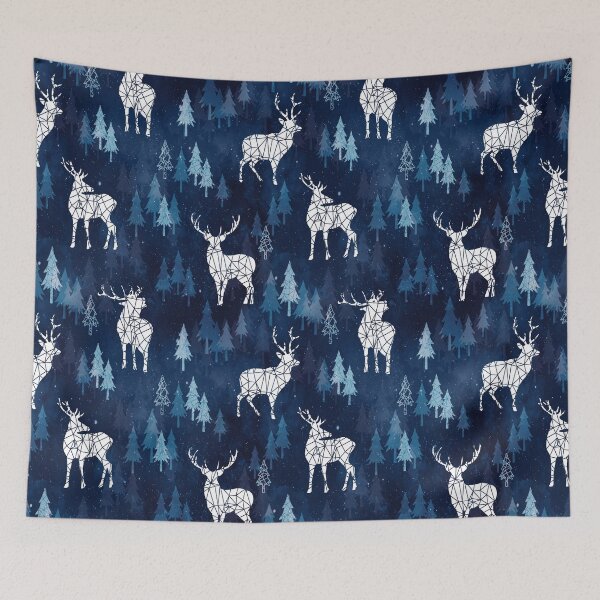 Item preview, Snow Deer Blue designed and sold by adenaJ.