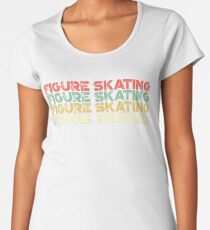 Camiseta premium para mujer Patinaje artístico vintage - Patinaje artístico retro