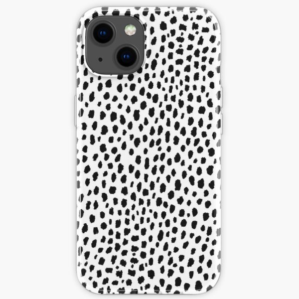 Dalmatian Spots (black/white) iPhone Soft Case