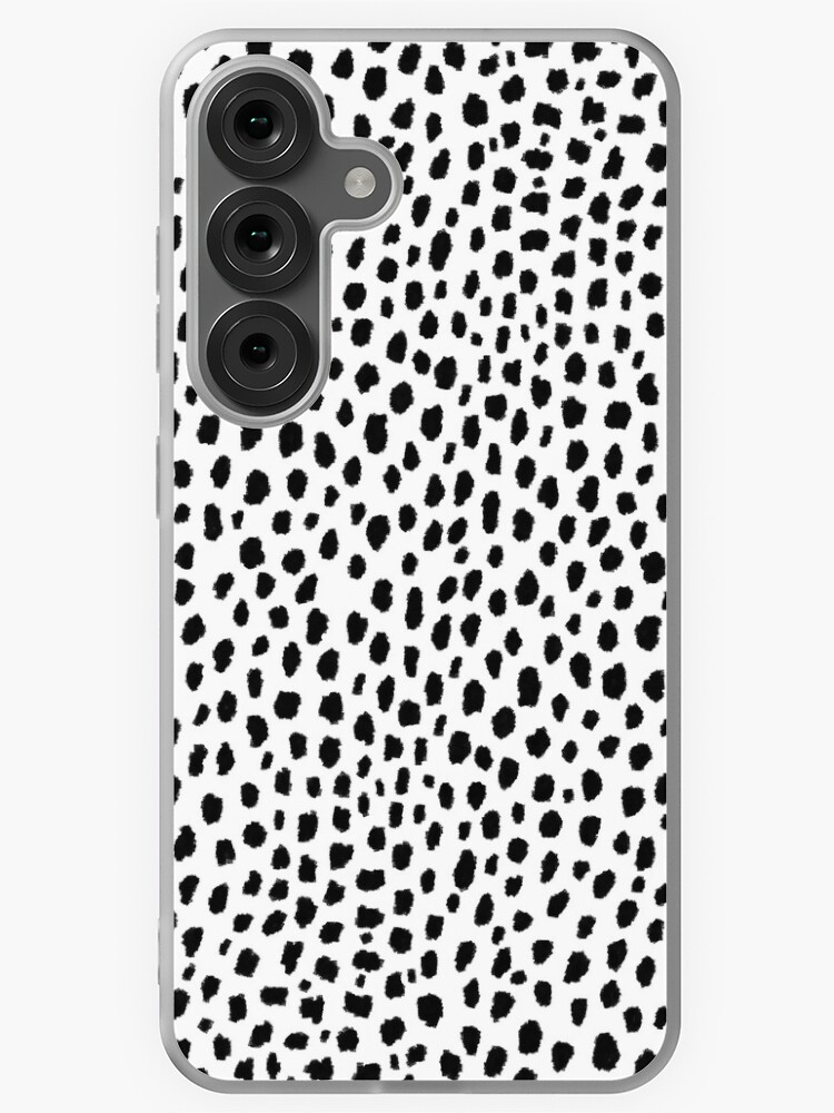 Thumbnail 1 of 4, Samsung Galaxy Phone Case, Dalmatian Spots (black/white) designed and sold by designminds.