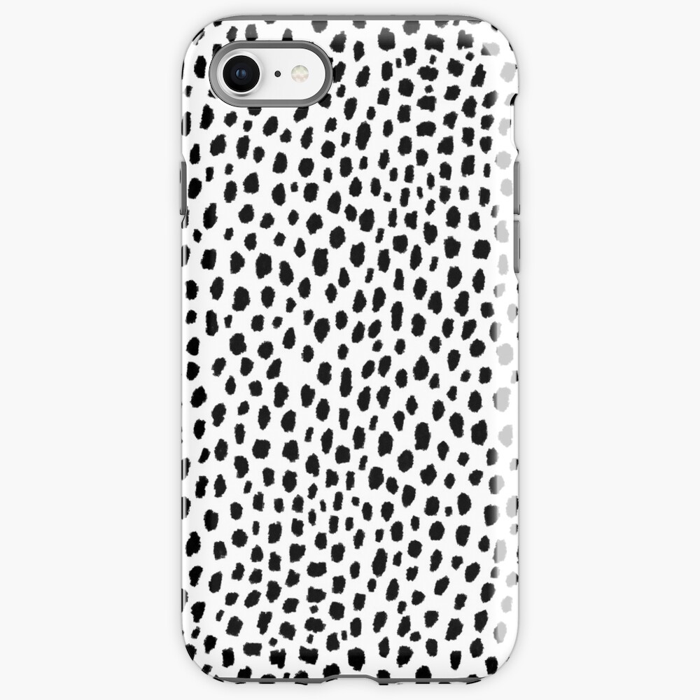 Dalmatian Spots (black/white) iPhone Case & Cover