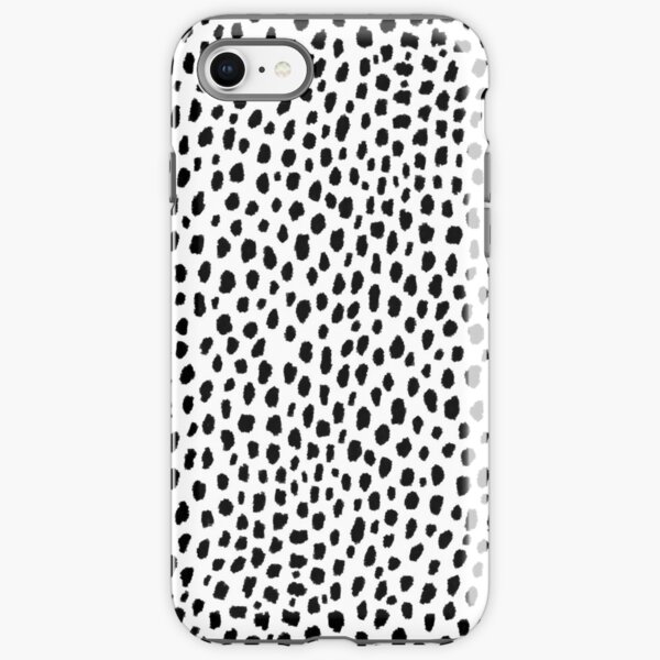 Dalmatinische Flecken (schwarz / weiß) iPhone Robuste Hülle