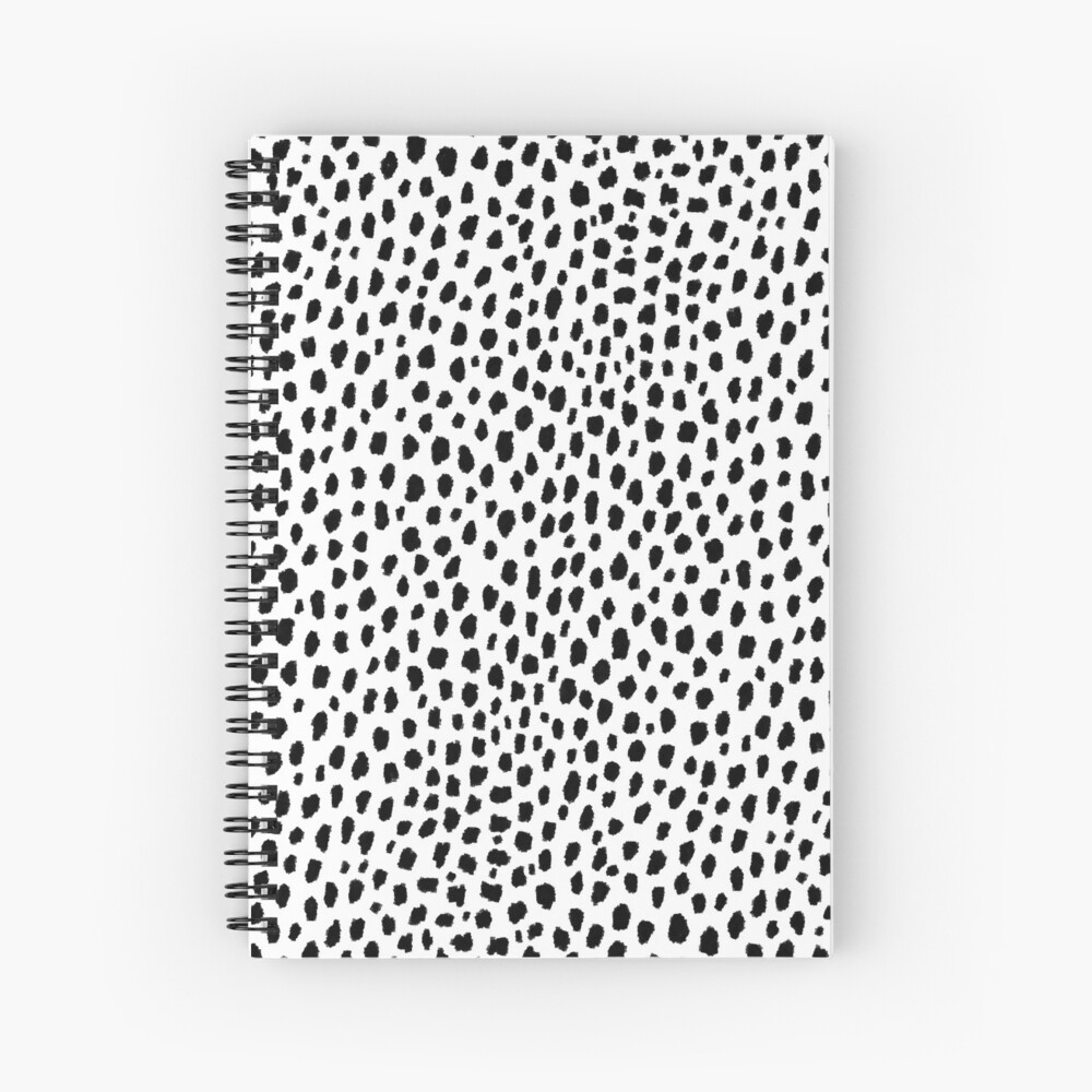 Dalmatian Spots (black/white) Spiral Notebook
