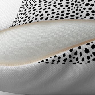 Alternate view of Dalmatian Spots (black/white) Throw Pillow