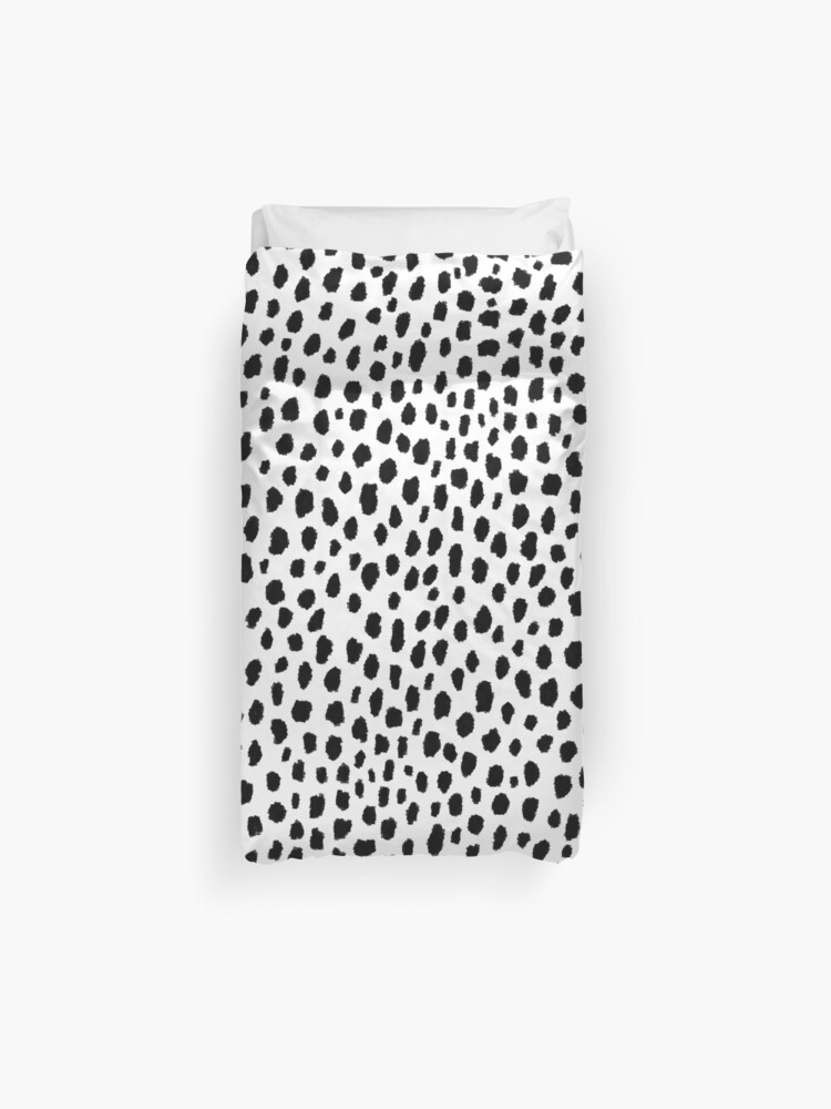 Dalmatian Spots Black White Duvet Cover By Designminds Redbubble