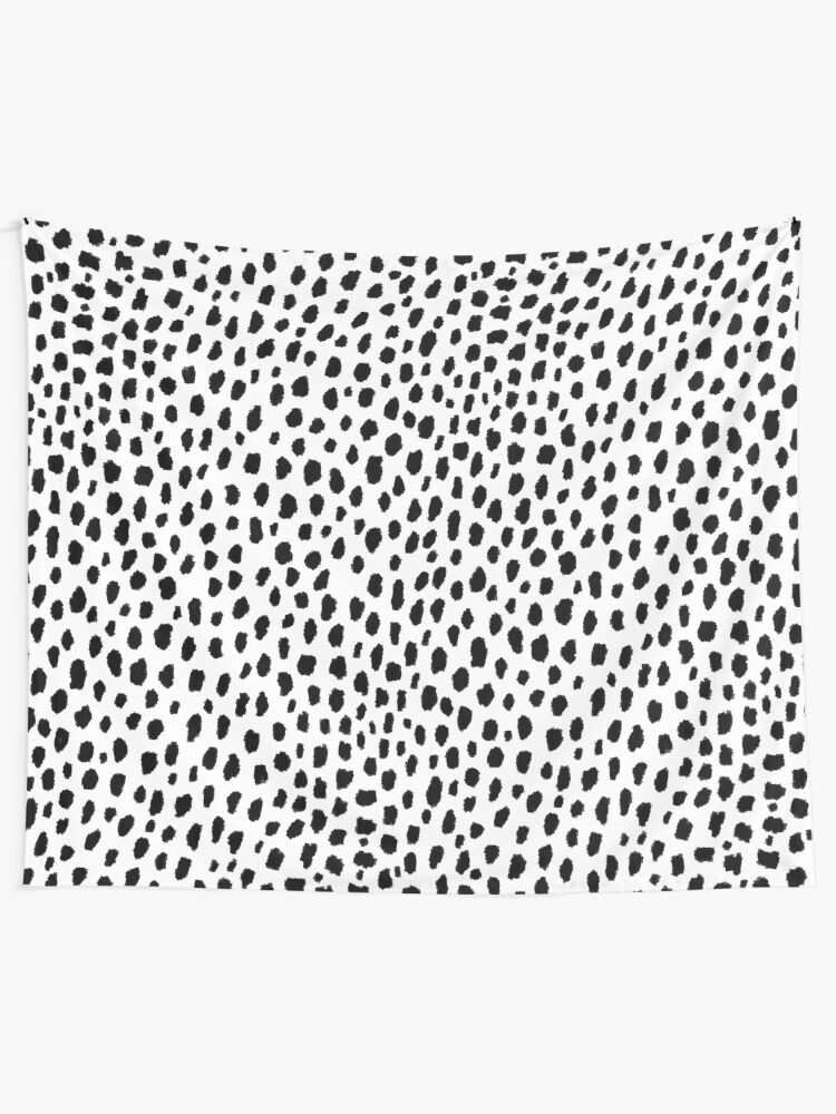 Alternate view of Dalmatian Spots (black/white) Tapestry