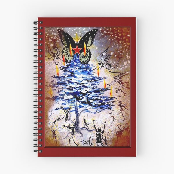 Item preview, BUTTERFLY CHRISTMAS : Vintage 1974 Abstract Surreal Tree designed and sold by posterbobs.