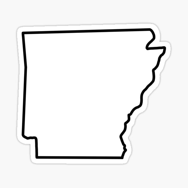 Arkansas State Outline Sticker For Sale By Chocmusings Redbubble   St,small,507x507 Pad,600x600,f8f8f8.u1 