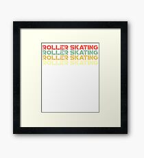 vintage roller skating - retro roller skating Framed Print