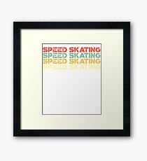 vintage speed skating - retro speed skating Framed Print
