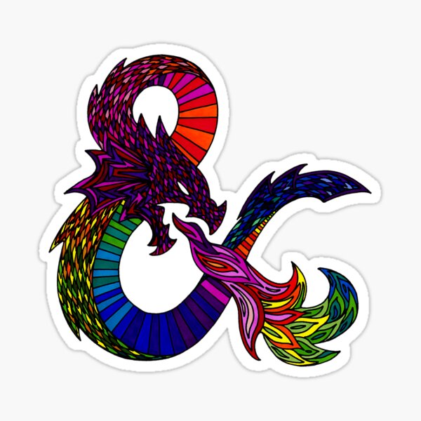 Alternative Dungeons and Dragons Ampersand Sticker