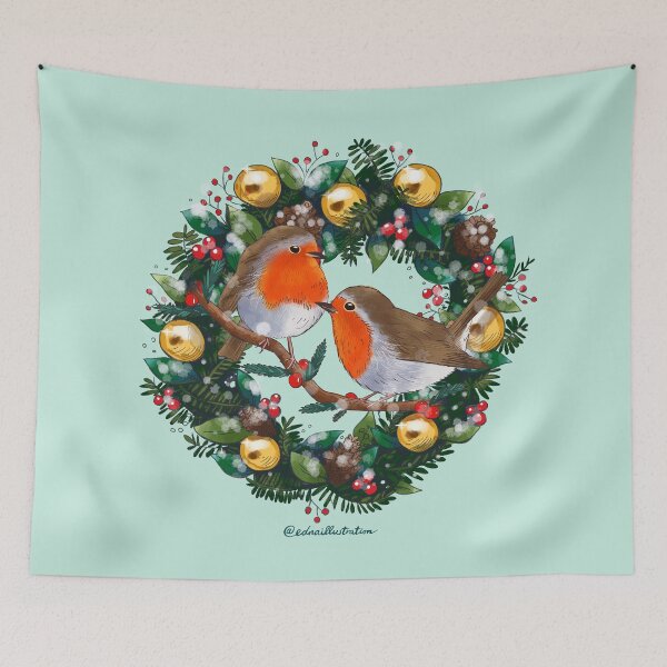 Item preview, Petirrojos y corona designed and sold by ednama.