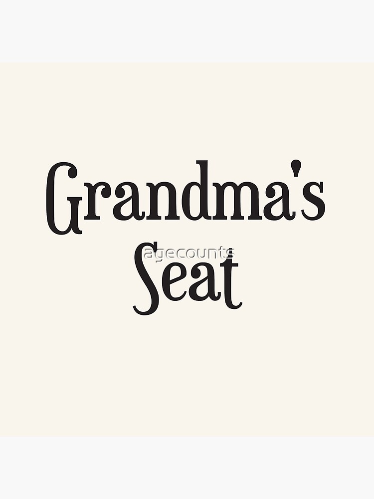 Grandma's Seat Cushion Throw Pillow for Sale by agecounts