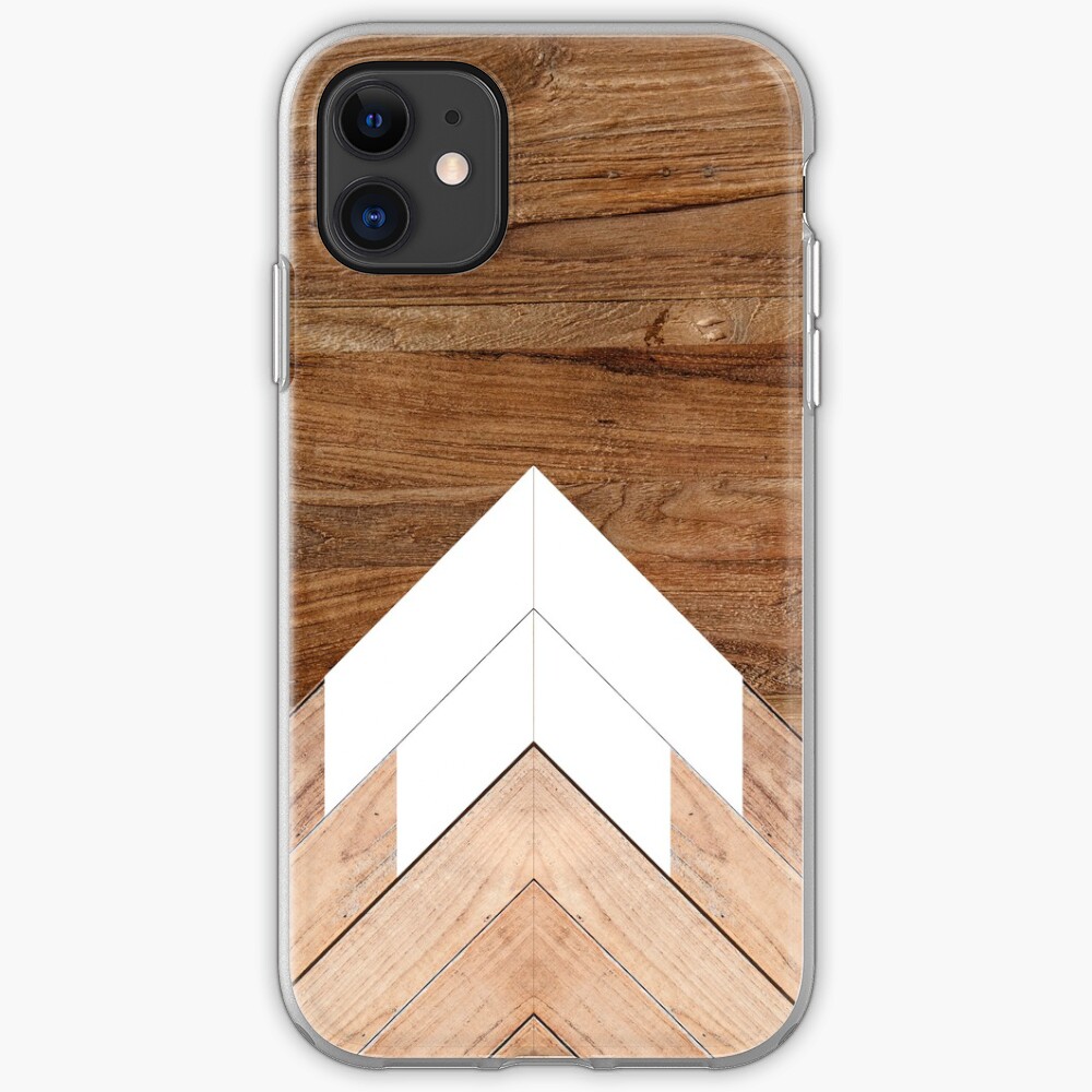Wooden snow-capped mountains iPhone Case & Cover