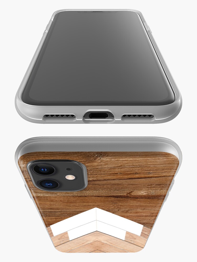 Alternate view of Wooden snow-capped mountains iPhone Case & Cover