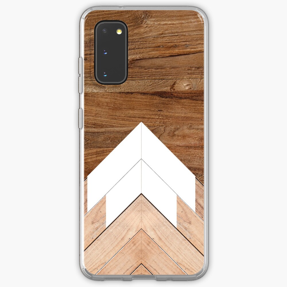 Wooden snow-capped mountains Case & Skin for Samsung Galaxy
