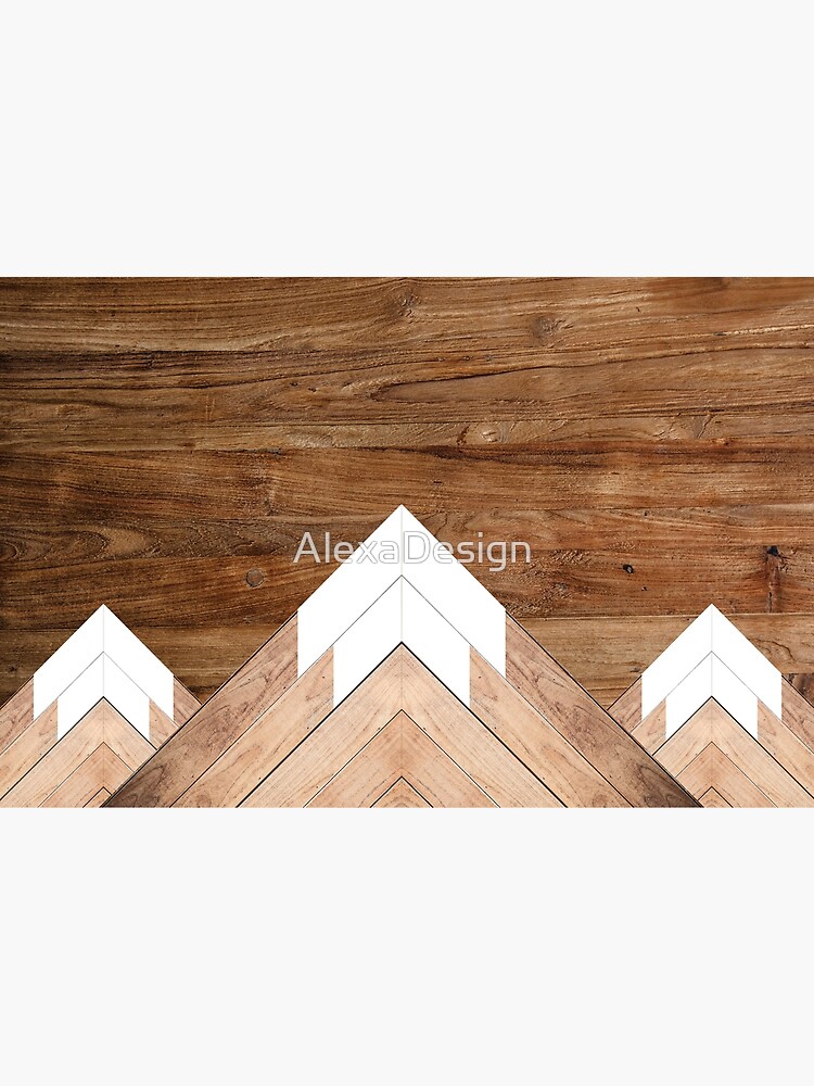 Wooden snow-capped mountains by AlexaDesign