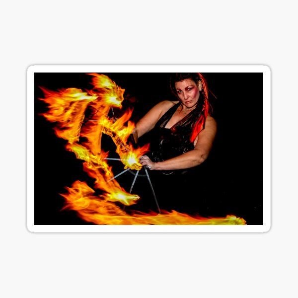 Erotic Fire Dancer Sticker