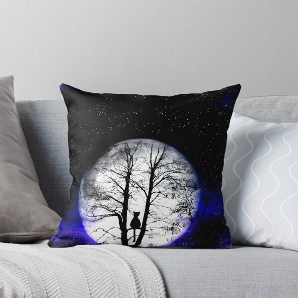 Item preview, black cat and full moon designed and sold by studenna.