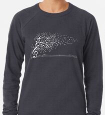 Der Klang der Natur in Bewegung - Weiß Leichtes Sweatshirt