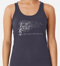 The Sound of Nature In Motion - White Racerback Tank Top