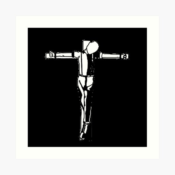 Crucified Skinhead Art Print