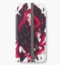 Schwarze Flügel iPhone Flip-Case/Hülle/Skin