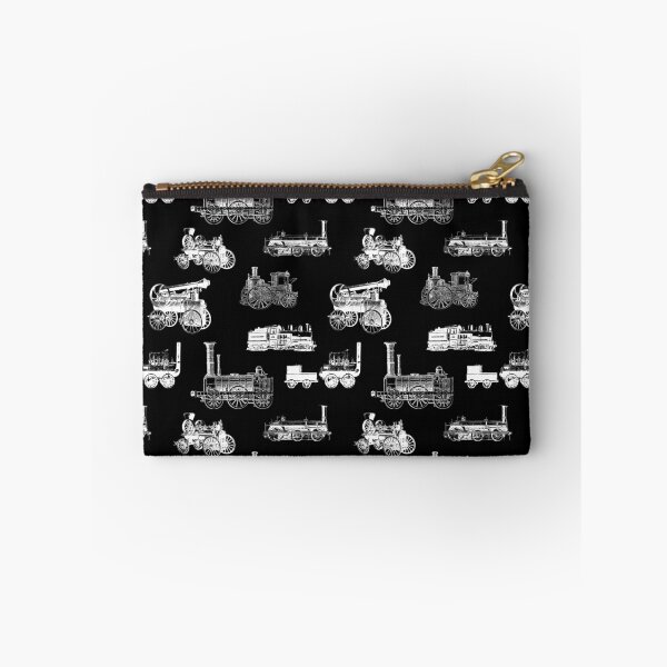 Item preview, Antique Steam Engines // Black designed and sold by TLTextiles.