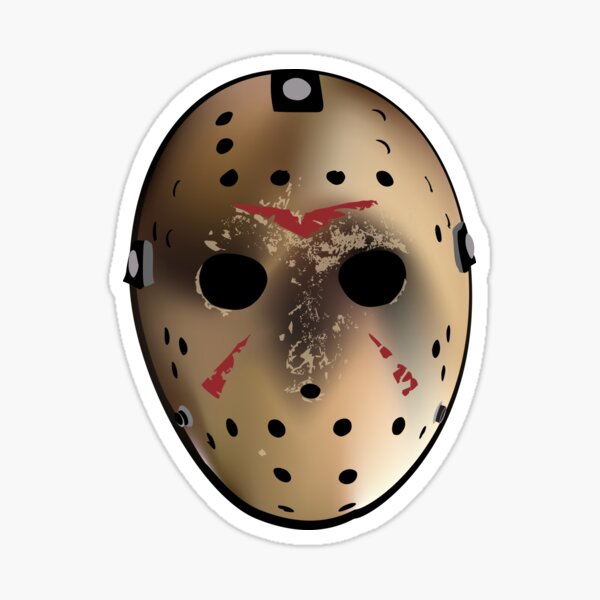 Friday the 13th Inspired Hockey Mask Sticker